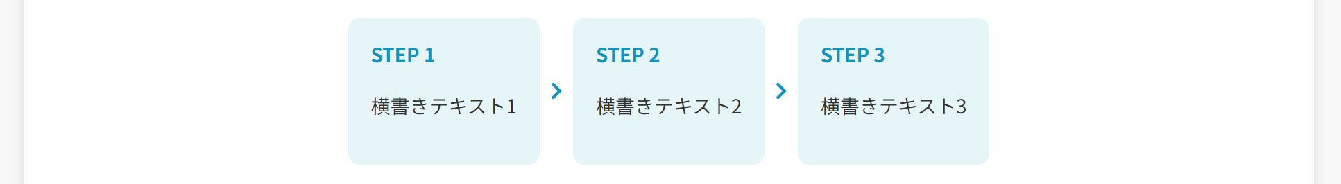 横フロー図（横書き）のイメージ